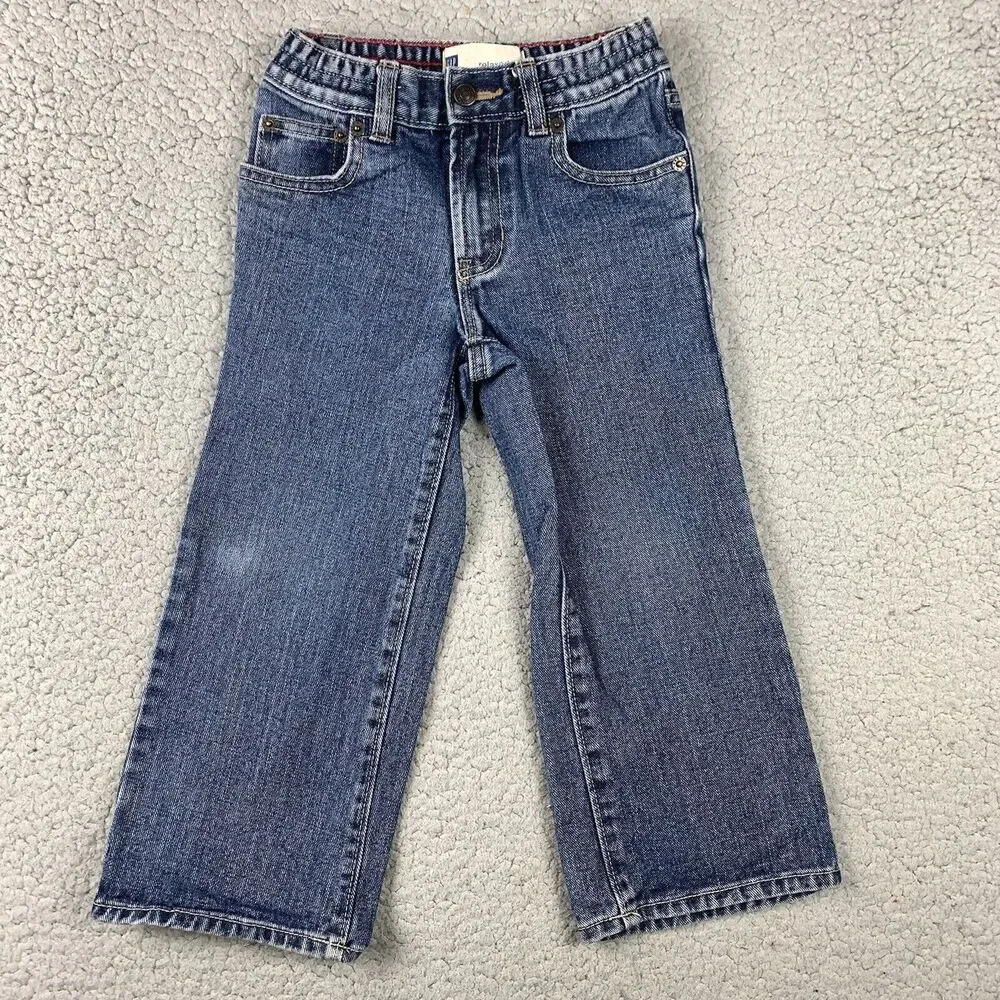 Gap Kids Jeans Size 4 Relaxed Fit‎ Elastics Waist Cotton Youth